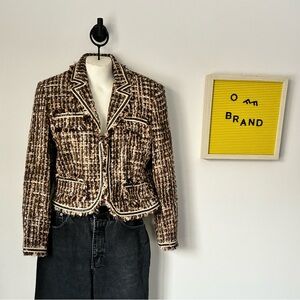 Allen B. By Allen Schwartz Brown Tweed Blazer